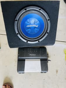 Pioneer woofer and amp
