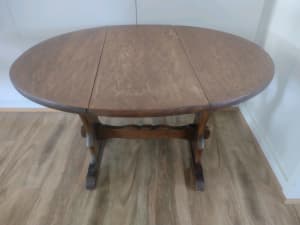 Antique Oak fold down side table