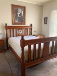 Wooden queen sized bedroom suite