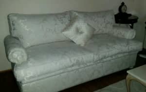 Australian made feather cushioned sofa