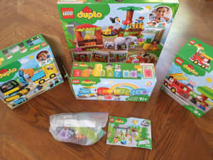 Five complete Lego Duplo sets for young builders