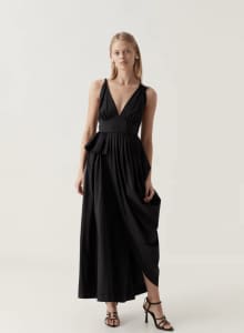 Aje Eliza Asymmetric Dress Size 4 Black BNWT
