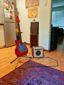 Electric Guitar and Guitar Amplifier Combo