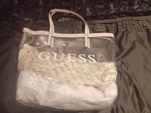 Guess clear tote bag brand new
