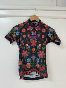 Cycology sugar skull S womens cycling jersey worn twice small