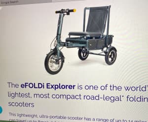 Folding lightweight Mobility Scooter $3,500