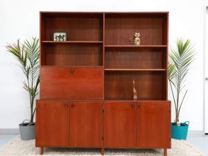 FREE DELIVERY-Retro Vintage Atel Teak Wall Unit Bookcase Cabinet