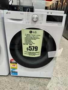 LG 7.5kg Front Load Washing Machine with Steam (WV51275W)