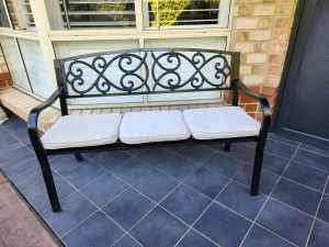 3 seater Wrought Iron bench seat for patio/verandah!