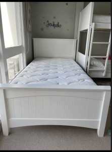 King single bed frame and mattress