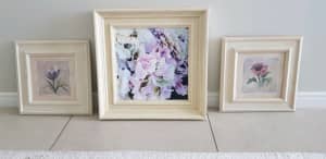 Three Floral Framed Pictures