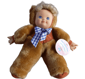 Cititoy Bean Bag Baby Plush Brown Bear with Tags No Holds*