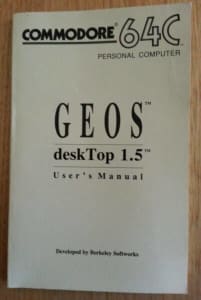 Vintage Commodore 64 geos desktop 1.5 Program  (floppy disk and book)