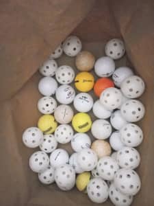 Golf balls and practice balls, new and used 