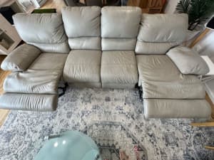 Plush electric recliners leather lounge 