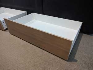 Ikea MALM under bed storage boxes for bed frame. Suits Queen or King.
