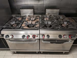 Commercial Kitchen - ANGELOPO 2X4 BURNER GAS COOK TOP AND OVEN