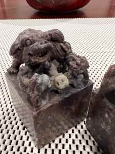 Chinese Soapstone Fu Dog Seal Blocks