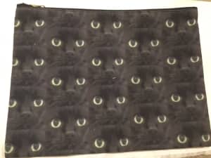 Lined Zipper Pouch Cats Eye Bag - 30cm*23cm Can hold iPad 10.5inch
