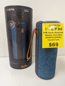 EFM Toledo Bluetooth Speaker (Steel Blue - In Box) (EFBSTUL909SBL)