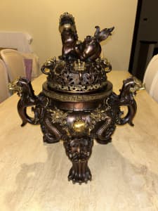 Bronze incense pot