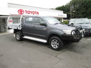 2012 Toyota Hilux KUN26R MY12 SR (4x4) Charcoal Grey 5 Speed Manual Dual Cab Chassis