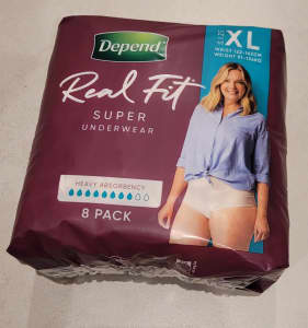 NEW Depend Real Fit Super underwear for women.