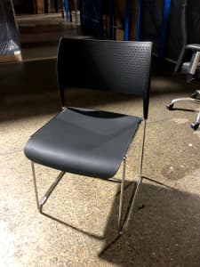 Black with Chrome Frame Dining Chair