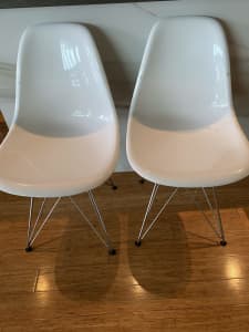 Pair of Eames replica chairs