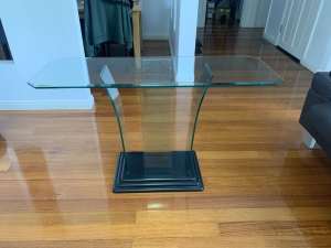 Glass art deco coffee table buffet