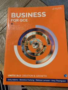 Business for QCE Units 1 & 2 Creation and Growth Senior HS Textbook