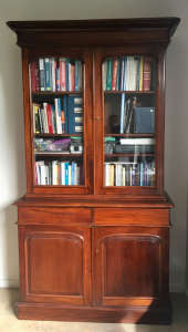 Bookcases, traditional large solid mahogany
