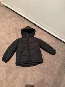 Kids Black Puffer Jacket - Size 4