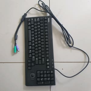 Dell Model SK-3210 PS/2 QWERTY Keyboard w/ Numpad & Track Ball 4G482