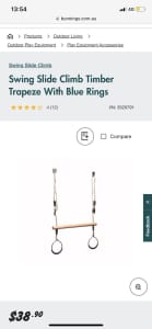 Trapeze swing or monkey bars