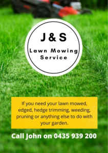 LAWNMOWING SERVICE.