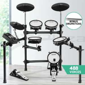 8 Piece Electric Electronic Drum Kit Mesh Drums Set Pad Tom Midi