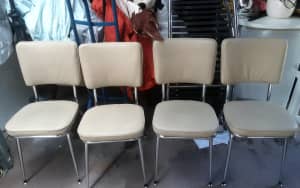 Wanted: 4 retro chrome base kitchen chairs