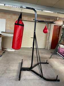 Boxing Bag with Stand and Speed Ball - As new