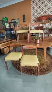 Fully Restored Vintage Retro Mid Century TH Brown Milan Dining Chairs 