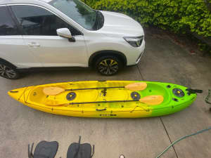 Viking Kayak 2 plus 1 seater with all the gear.