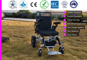 Folding Electric Powered Wheelchair,foldable Scooter - ALUM LITHIUM