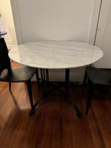 4 Seater Real Marble Dining Table