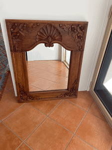 Beautiful Carved Teak Mirror