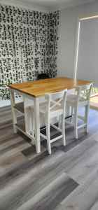 White Kitchen Island and Chairs