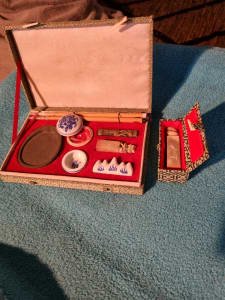 Vintage Traditional Japanese Writing Set with an extra marble Seal.