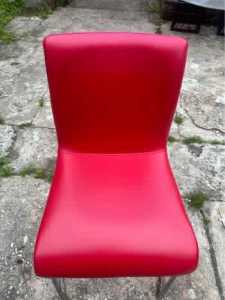 10 leather chair red