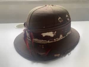 Pre WW2 Australian Bombay Bowler Solar Sun Safari Khaki Pith Helmet
