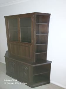 Display/bar glass/wood cabinet