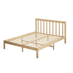 Levede Wooden Bed Frame Double Full Size Mattress Base Timber Nat...